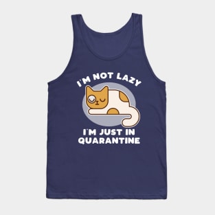 Funny Cat Quarantine Design Tank Top